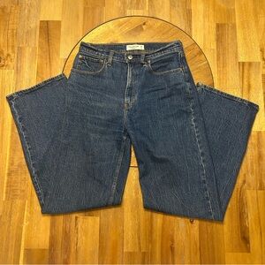 Abercrombie & Fitch The 90’s Relaxed Jean High Rise Dark Wash Jeans
